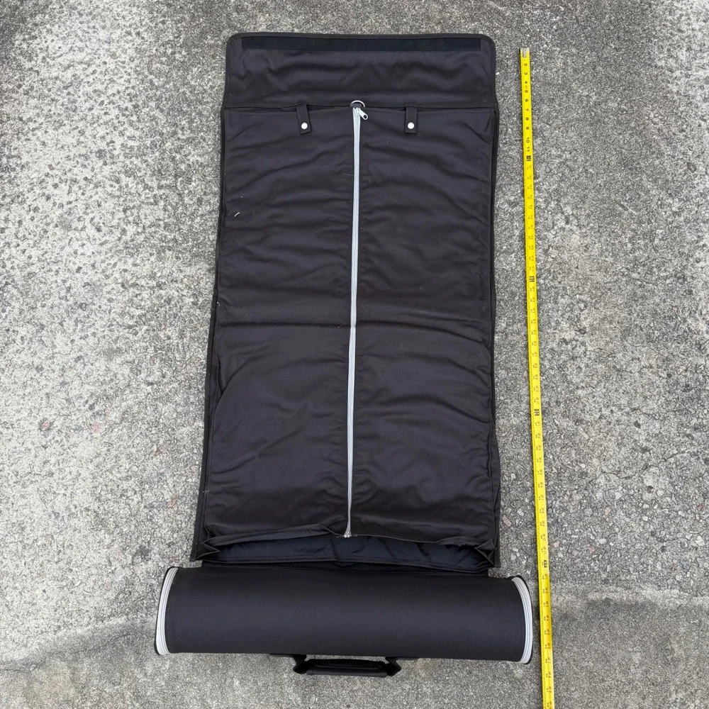 Home Accents Travel Gear Roll Up Garment Bag‎ Black Canvas Hanging Suit Carrier